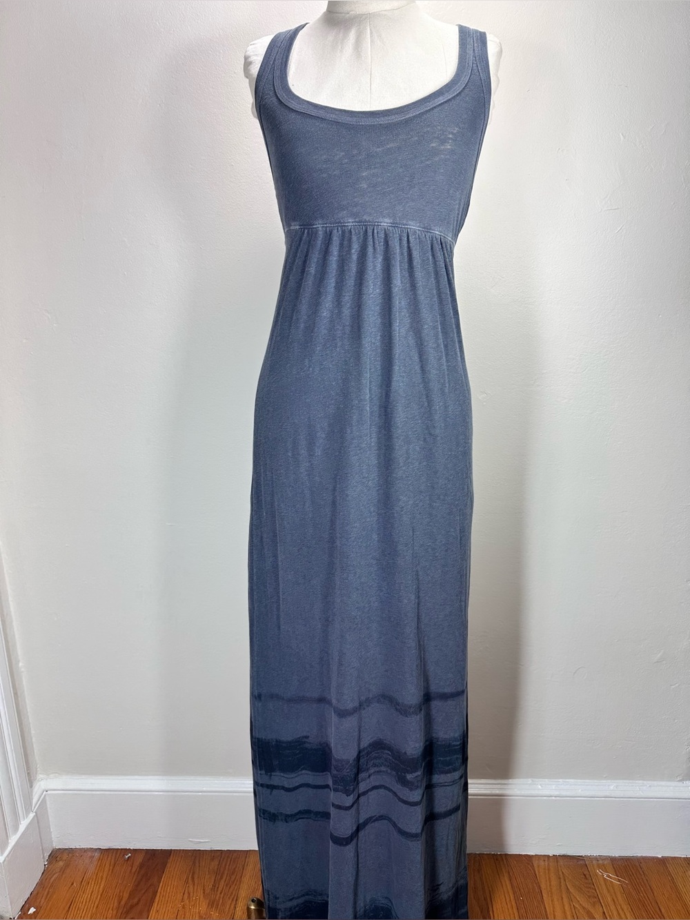 James Perse Sleeveless Slate Blue Maxi Dress